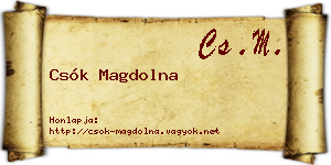 Csók Magdolna névjegykártya