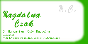 magdolna csok business card